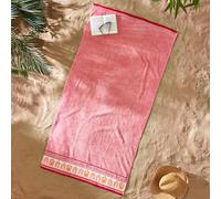 Catherine Lansfield Beach Huts 90 x 180 cm Cotone Extra Large Telo Mare Corallo
