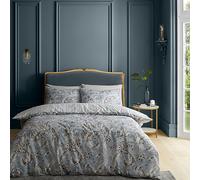Catherine Lansfield Bridgerton Regal - Set copripiumino reversibile con federe, motivo floreale, colore: blu
