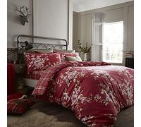 Catherine Lansfield Canterbury Check - Set copripiumino 160 x 220 + 50 x 70 cm