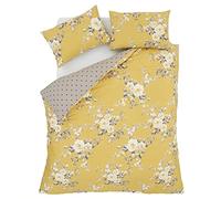 Catherine Lansfield Canterbury Easy Care piumino singolo, colore: ocra