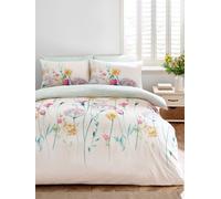 Catherine Lansfield Catherine Lansfield Meadowsweet Floreale Completo con copripiumino double-face Bianco