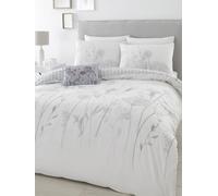 Catherine Lansfield Meadowsweet Floral Set Copripiumino, Policotone, Bianco, Singolo