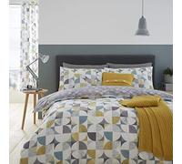 Catherine Lansfield Cerchi retrò Copripiumino, Policotone, Multicolore, Set Piumino 3 pezzi, Doppio King Size