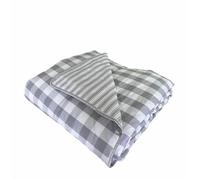 Catherine Lansfield Check and Stripe Copriletto 240x220 grigio