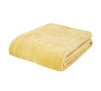 Catherine Lansfield Coperta extra large Raschel Velvet Touch 200 x 240 cm, colore: giallo ocra