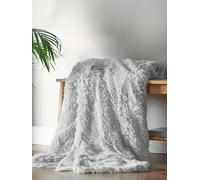 Catherine Lansfield Coperta in pelliccia sintetica Catherine Lansfield extra large, morbidissima e a pelo lungo. one Argento