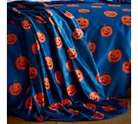Catherine Lansfield Coperta in pile con zucche di Halloween, 130 x 170 cm, blu navy