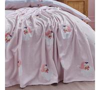 Catherine Lansfield Coperta natalizia in pile con Babbo Natale, 130 x 170 cm, rosa