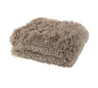 Catherine Lansfield - Cuddly Shaggy Plaid, Poliestere, Natural, A Una Piazza - SPEDIZIONE GRATUITA