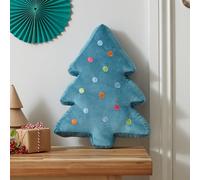 Catherine Lansfield Cuscino a forma di albero di Natale 3D, verde