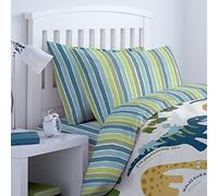 Catherine Lansfield Dino - Set copripiumino 160 x 220 + 50 x 110 + lenzuolo con angoli bianchi 90 x 200