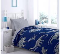 Catherine Lansfield Dinobot - Copripiumino + federa per cuscino, 105 cm (180 x 220 + 50 x 125 cm)