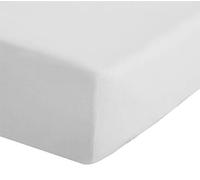 Catherine Lansfield Easy Iron percalle lenzuolo con angoli, poliestere, bianco, doppio