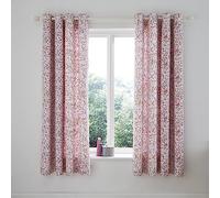 Catherine Lansfield Enchanted Butterfly 168 x 183 cm tende con occhielli completamente reversibili, due pannelli, rosa