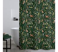 Catherine Lansfield Enchanted Twilight Animals 180 x 180 cm tenda da doccia verde foresta
