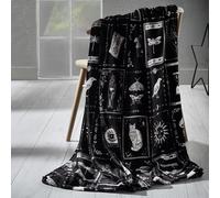 Catherine Lansfield Enchanted Witchcraft - Coperta in pile, 130 x 170 cm, colore: Nero