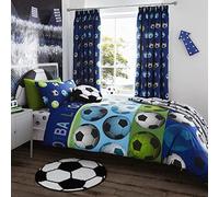 Catherine Lansfield Football Blue Parure Copripiumino 140x220+60x70