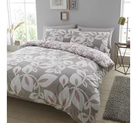 Catherine Lansfield Inga Leaf Blush Set copripiumino 260 x 240 + 50 x 70 (2)