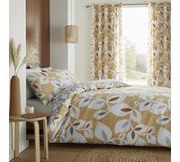 Catherine Lansfield Inga Leaf Gold - Set copripiumino 240 x 220 + 65 x 65 cm (2)