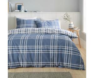 Catherine Lansfield Kelso - Set copripiumino reversibile con federe, per letto king size, motivo a quadri, colore: