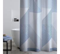 Catherine Lansfield Larsson Geo - Tenda da doccia, 180 x 180 cm, colore: Blu
