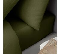Catherine Lansfield Lenzuolo con angoli Super King in cotone spazzolato Verde