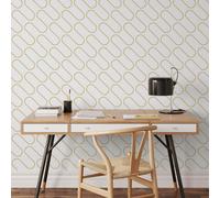 Carta Da Parati Geometrica Onde Metalliche Catherine Lansfield 206504 Oro