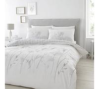 Catherine Lansfield Meadowsweet Floral Set Copripiumino, Policotone, Bianco, Super King