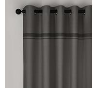 Catherine Lansfield Melville - Tende foderate con occhielli, 228 x 228 cm, colore: Grigio