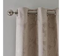 Catherine Lansfield Opulent Jacquard 168 x 228 cm tende foderate con occhielli, due pannelli, oro champagne
