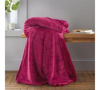 Catherine Lansfield Raschel Velvet Touch - Coperta 130 x 170 cm, colore: Rosa acceso