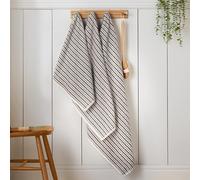 Catherine Lansfield Rice Weave - Asciugamano in cotone a righe, 50 x 90 cm, colore: Grigio