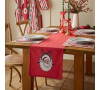 Catherine Lansfield Runner da tavolo natalizio vintage a righe, rosso