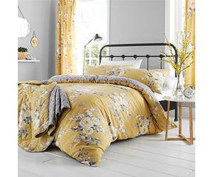 Catherine Lansfield Set copripiumino matrimoniale Canterbury Easy Care Ocra