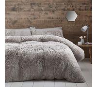Catherine Lansfield - Set copripiumino per letto king size, colore: argento