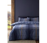 Catherine Lansfield Set copripiumino reversibile Catherine Lansfield Supersoft in cotone spazzolato Melrose Tweed Motivo a scacchi 100% blu