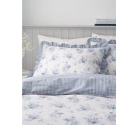 Catherine Lansfield Set copripiumino reversibile con balza floreale Lucie di Catherine Lansfield blu