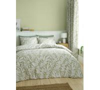 Catherine Lansfield Set copripiumino reversibile con motivo floreale Sorrel Leaf di Catherine Lansfield verde