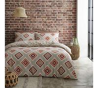 Catherine Lansfield Set copripiumino singolo Aztec Easy Care Spice