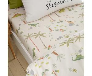 Catherine Lansfield Sleepy Dino - Lenzuolo con angoli per letto matrimoniale, colore:
