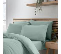 Catherine Lansfield So Soft - Confezione da 4 federe per cuscini, non si stirano, colore: Verde