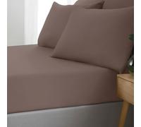 Catherine Lansfield So Soft - Lenzuolo con angoli, per letto super king, colore: cioccolato