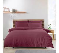Catherine Lansfield So Soft - Set copripiumino per letto super king, non si stira, colore: bordeaux
