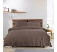 Catherine Lansfield So Soft - Set copripiumino per letto super king, non si stira, colore: cioccolato