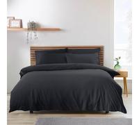 Catherine Lansfield So Soft, set copripiumino per letto super king, non si stira, colore: nero