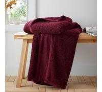 Catherine Lansfield So Soft Velvet Bouclé, 130 x 170 cm, coperta damson