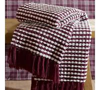 Catherine Lansfield Stab Stitch - Coperta 125 x 150 cm, colore: Prugna