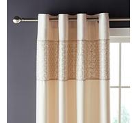 Catherine Lansfield Tende decorative con occhielli, 168 x 228 cm, due pannelli, colore: oro champagne
