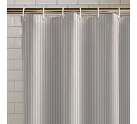 Catherine Lansfield Timeless Stripe - Tenda da doccia, 180 x 180 cm, colore: Naturale