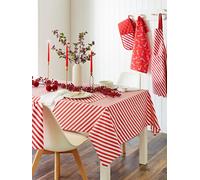 Catherine Lansfield Tovaglia di Natale in cotone Catherine Lansfield Candy Cane 100% one rosso